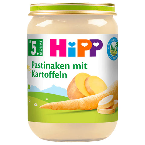 6x Hipp Bio Pastinaken mit Kartoffeln 190g