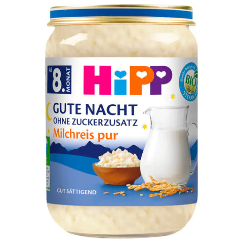 6x Hipp Gute Nacht Bio Milchreis pur 190g