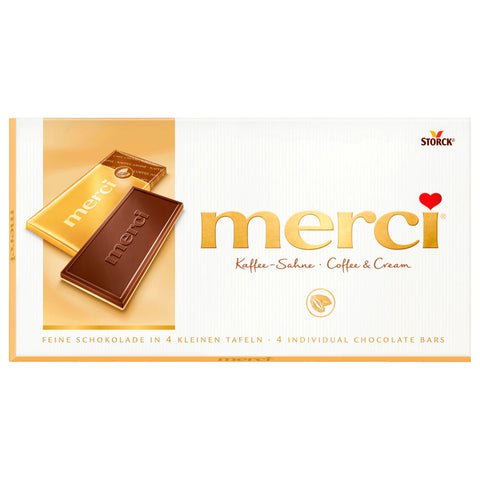 15x Merci Schokolade Kaffee-Sahne 100g