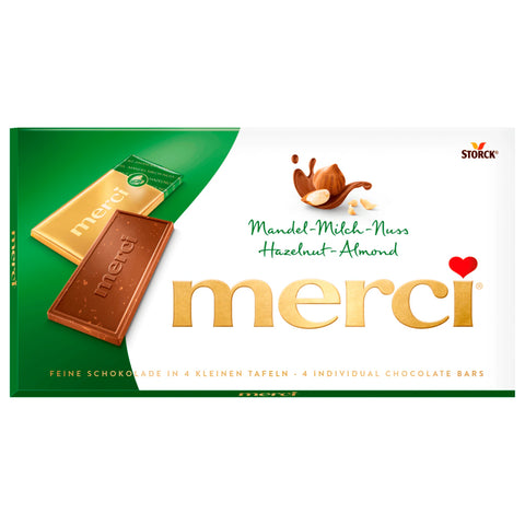 15x Merci Schokolade Mandel-Milch-Nuss 100g