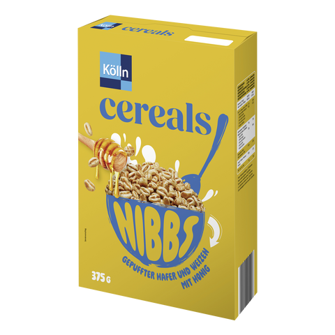 7x Kölln Cereals Nibbs Honig 375g