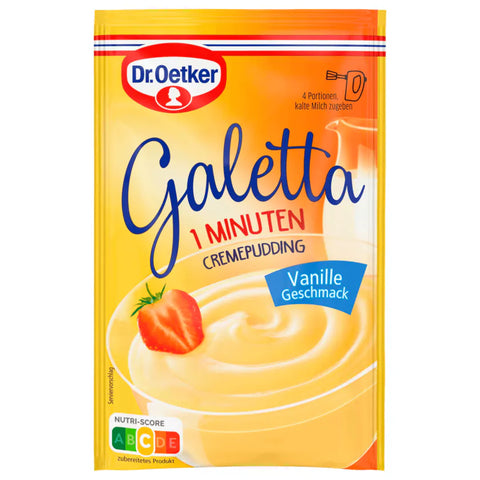 12x Dr. Oetker Galetta Cremepudding Vanille-Geschmack 80g