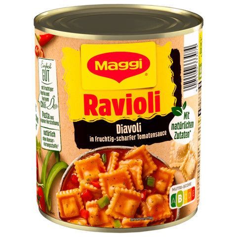 6x Maggi Ravioli Diavoli in scharfer Tomatensauce 800g