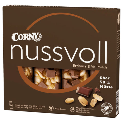 10x Corny Nussvoll Erdnuss&Vollmilch 4x24g