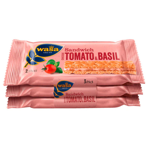 8x Wasa Sandwich Käse, Tomate & Basilikum 3x40g