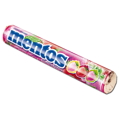 40x mentos Rolle Erdbeere Mix 37,5g