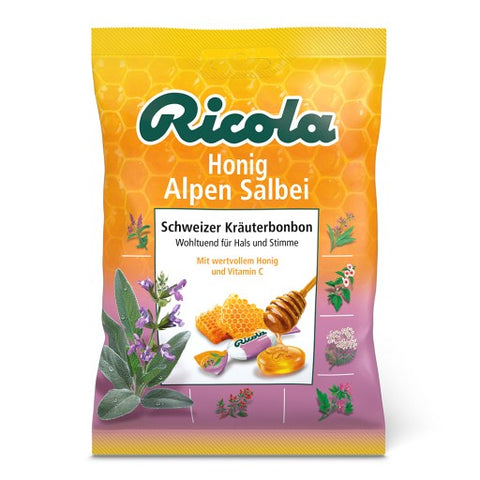 18x Ricola MZ 75g Honig-Alpen-Salbei