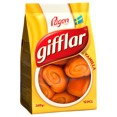 10x Pagen Gifflar Vanilleröllchen 260g