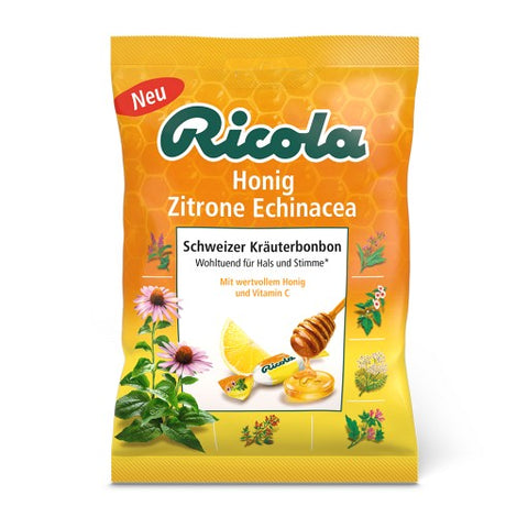 18x Ricola MZ 75g Echinacea Honig Zitrone