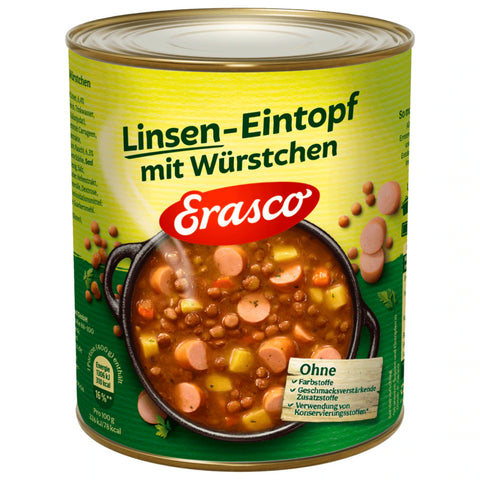 6x Erasco Linsen-Eintopf mit Würstchen 800g