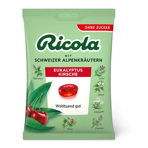 18x Ricola OZ 75g Eucalyptus Kirsche