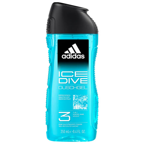 6x Adidas Men Duschgel Ice Dive 3in1 250ml