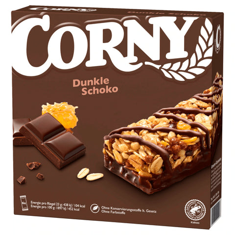 10x Corny 6/150g dunkle Schokolade