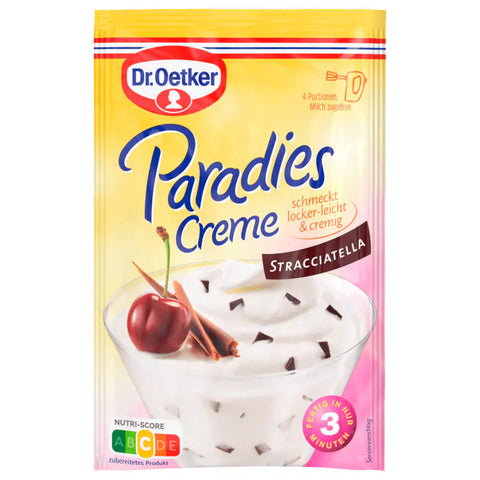 12x Dr. Oetker Paradiescreme Dessert Stracciatella 66g