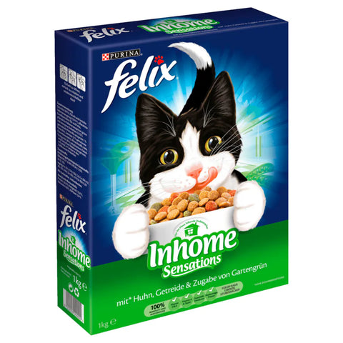 5x Purina Felix Inhome Sensations mit Huhn 1kg