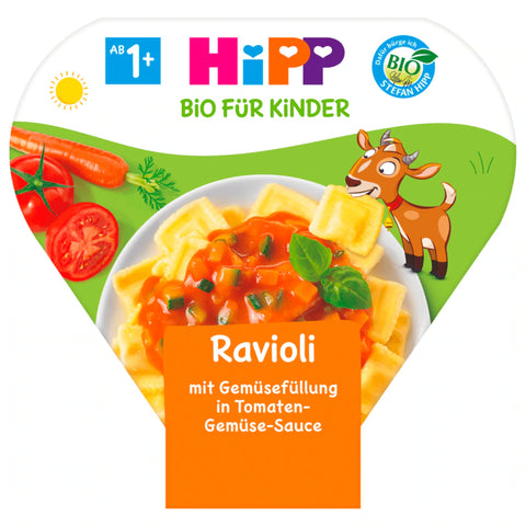 6x Bio Hipp Bio Kinder-Ravioli mit Tomaten-Gemüsesauce 250g