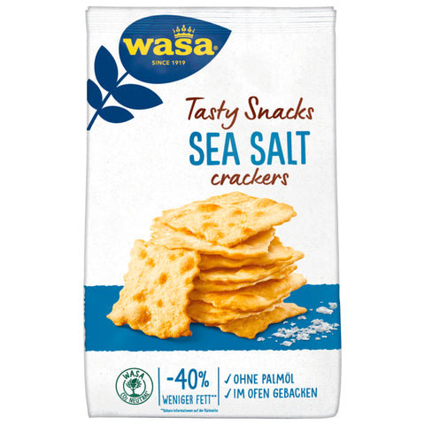 5x Wasa Tasty Snacks Sea Salt Crackers 180g