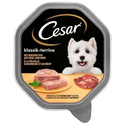 14x Cesar Klassiker Geflügel/Rind 150g