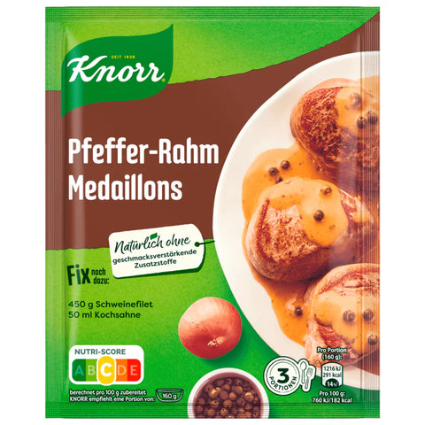 24x Knorr Fix Pfeffer-Rahm-Medaillons 35g