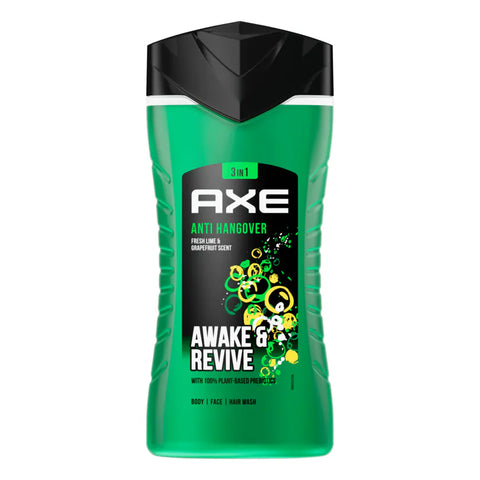 6x Axe 3 in 1 Duschgel & Shampoo Anti-Hangover 250ml