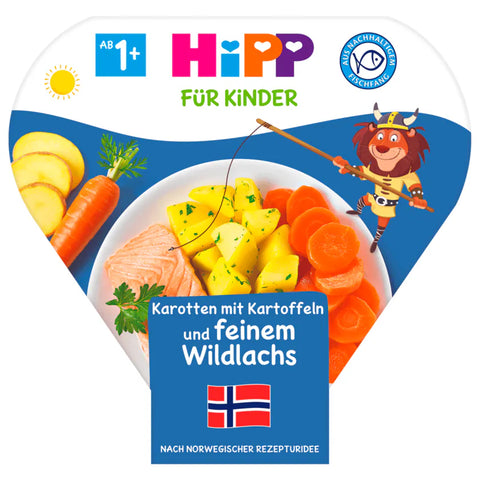 6x Hipp Bio Karotten mit Kartoffeln & feinem Wildlachs 250g