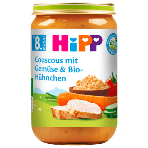 6x Bio Hipp Couscous mit Gemüse & Bio-Hühnchen 220g