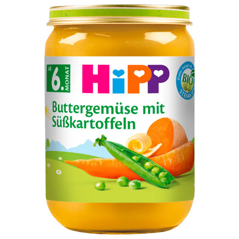 6x Hipp Bio Buttergemüse mit Süßkartoffeln 190g