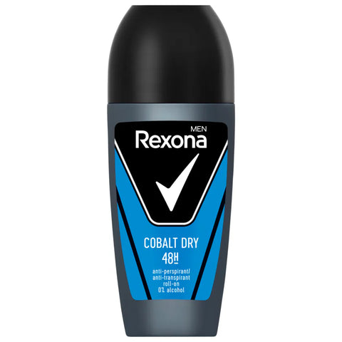 6x Rexona Men Deo Roll-On Cobalt Dry Anti-Transpirant 50ml