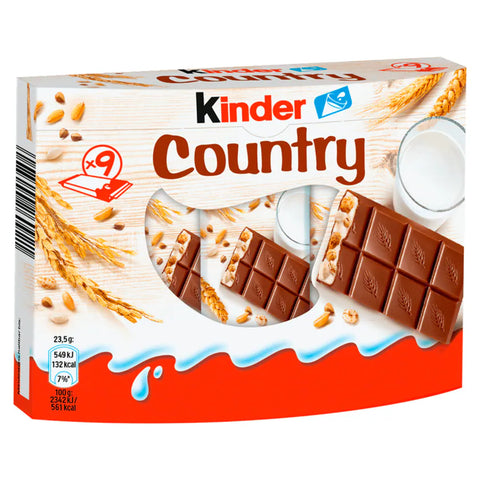 18x Kinder Country 9 Riegel 211,5g