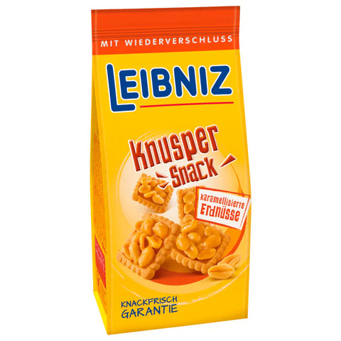 10x Leibniz Knusper Snack Karamellisierte Erdnüsse 175g