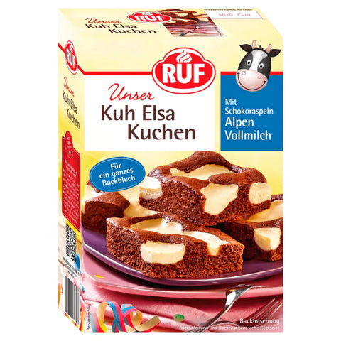 6x Ruf Backmischung Kuh Elsa Kuchen mit Schoko Raspeln Alpen Vollmilch 775g