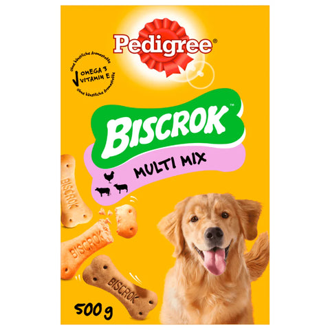 6x Pedigree Biscrok 3 Geschmacksrichtungen 500g