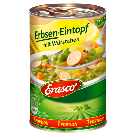 6x Erasco Erbseneintopf mit Würstchen 400g