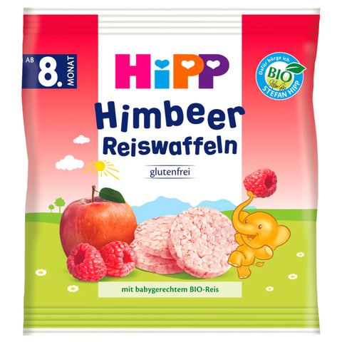 7x Bio Hipp Bio Himbeer-Reiswaffeln 30g