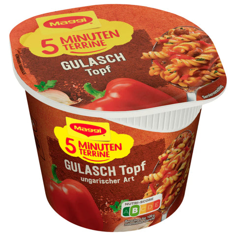 8x Maggi 5 Minuten Terrine Gulaschtopf 57g