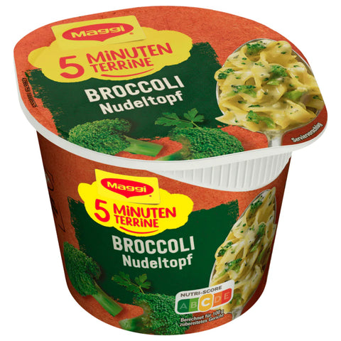 8x Maggi 5 Minuten Terrine Broccoli Nudeltopf 50g