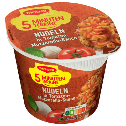 8x Maggi 5 Minuten Terrine Nudeln in Tomaten-Mozzarella Sauce 55g