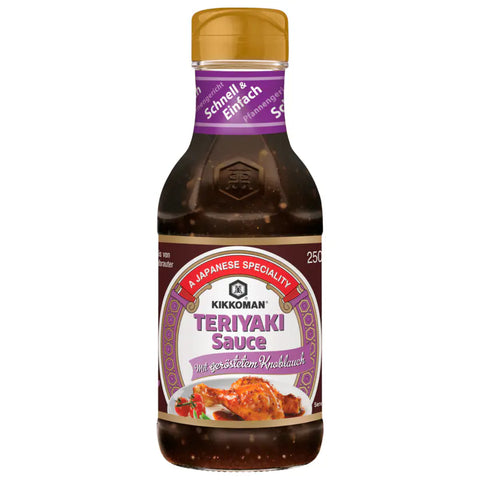 6x Kikkoman Teriyaki Sauce Knoblauch 250ml