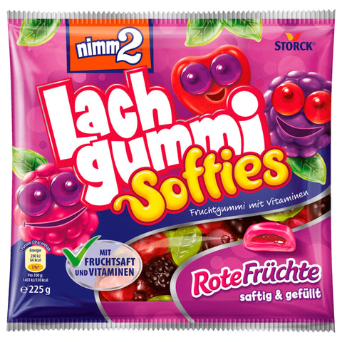 18x nimm2 Lachgummi rote Früchte 225g