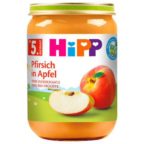 6x Hipp Bio Pfirsich mit Apfel 190g