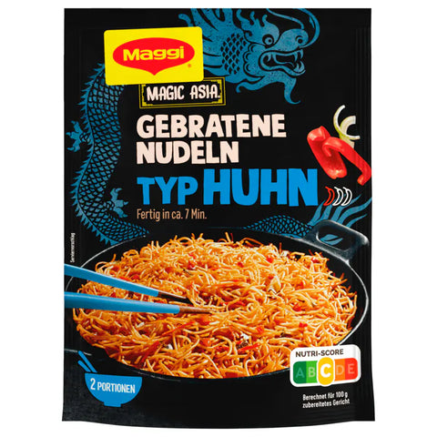 12x Maggi Magic Asia Gebratene Nudeln Huhn 121g