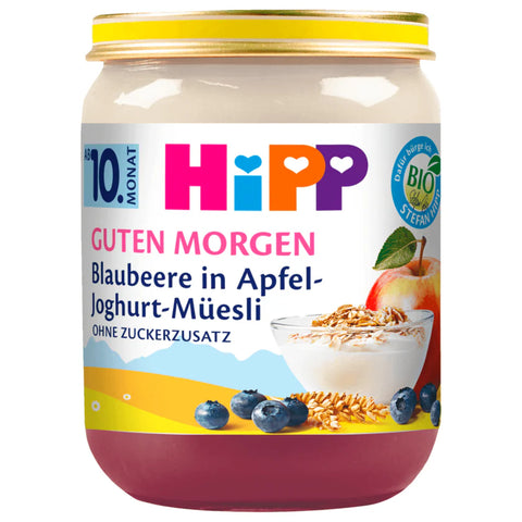 6x Hipp Bio Blaubeere in Apfel-Joghurt-Müsli 160g