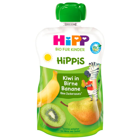 6x Bio Hipp Hippis Charlie Zebra Bio Kiwi in Birne-Banane 100g