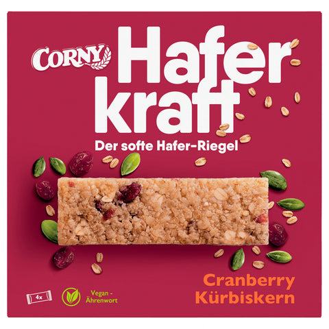 12x Corny 4er-Haferkraft Cranberry-Kürbis 140g