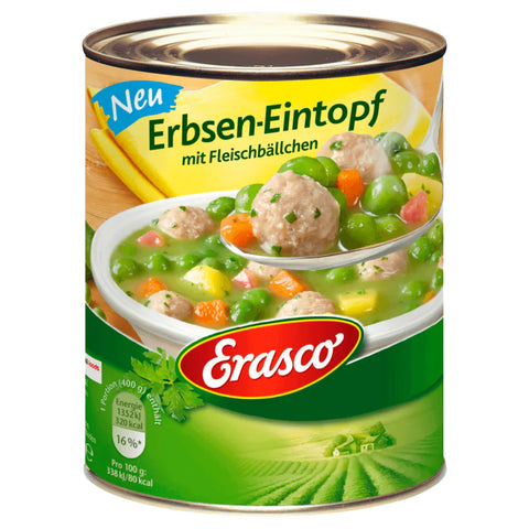 6x Erasco Erbsen-Eintopf mit Fleischbällchen 800g