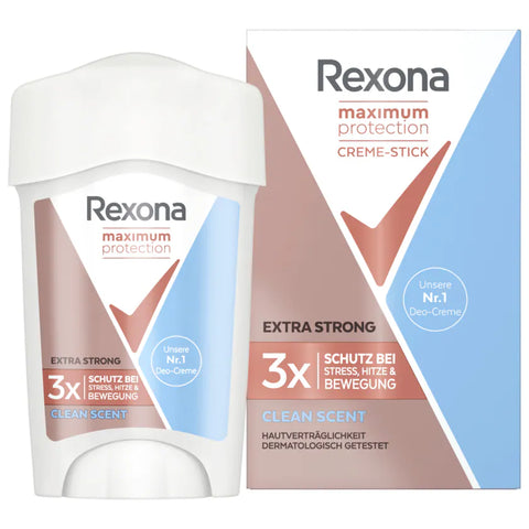 6x Rexona Deo Creme Maximum Protection Clean Scent 45ml