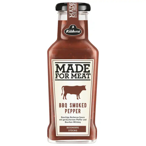 8x Kühne Made for Meat Smoked Pepper BBQ Sauce 235ml