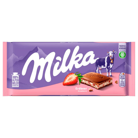 22x Milka Schokolade Erdbeer-Joghurt 100g