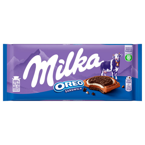 15x Milka Schokolade Oreo Sandwich 92g