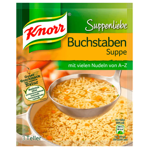 14x Knorr Suppenliebe Buchstaben Suppe 3 Teller